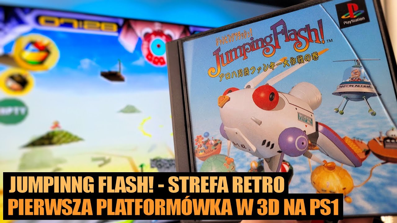 JUMPING FLASH (1995) - PS1 - pierwsza platform&oacute;wka 3D na PlayStation 1 - i to w trybie FPP!