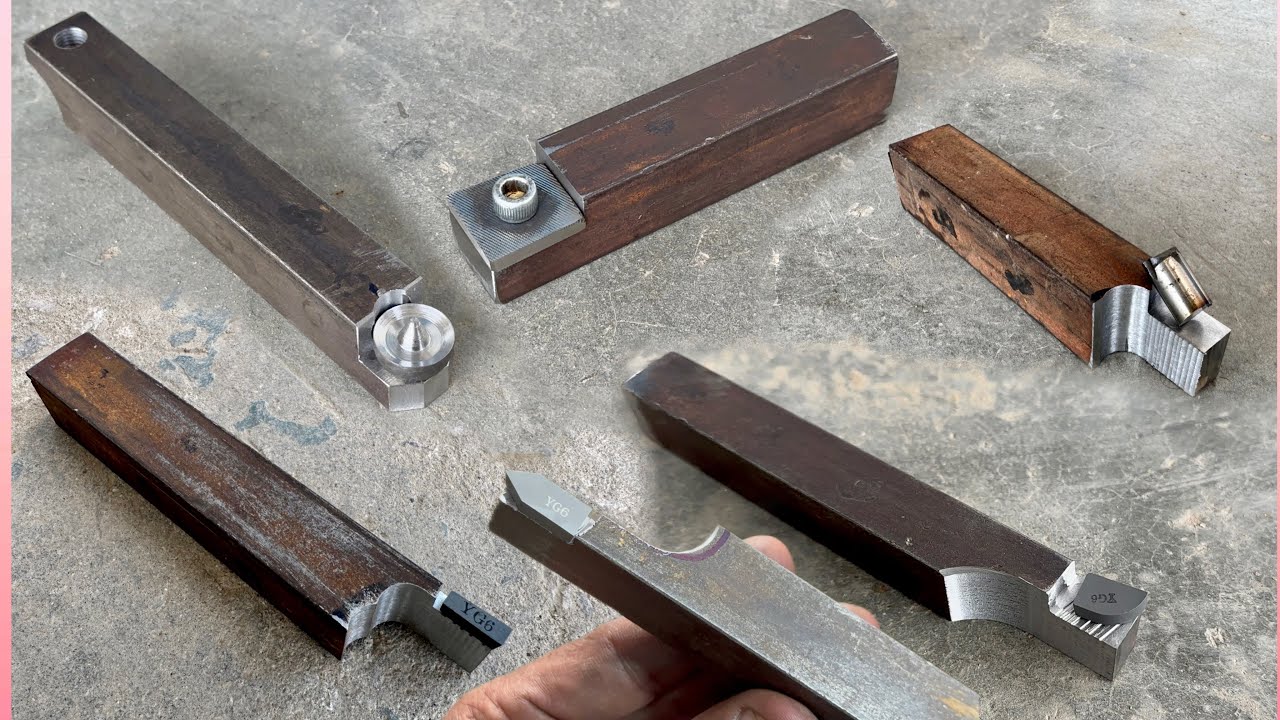 Methods for making different types of lathe tools | Lathe tool making ideas on shop 