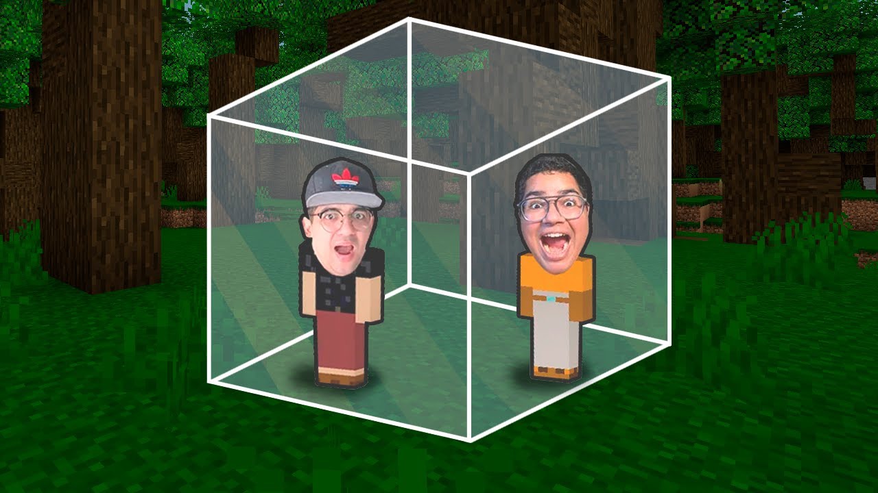 TENTE SOBREVIVER DENTRO DE UMA PAREDE INVISÍVEL NO MINECRAFT!