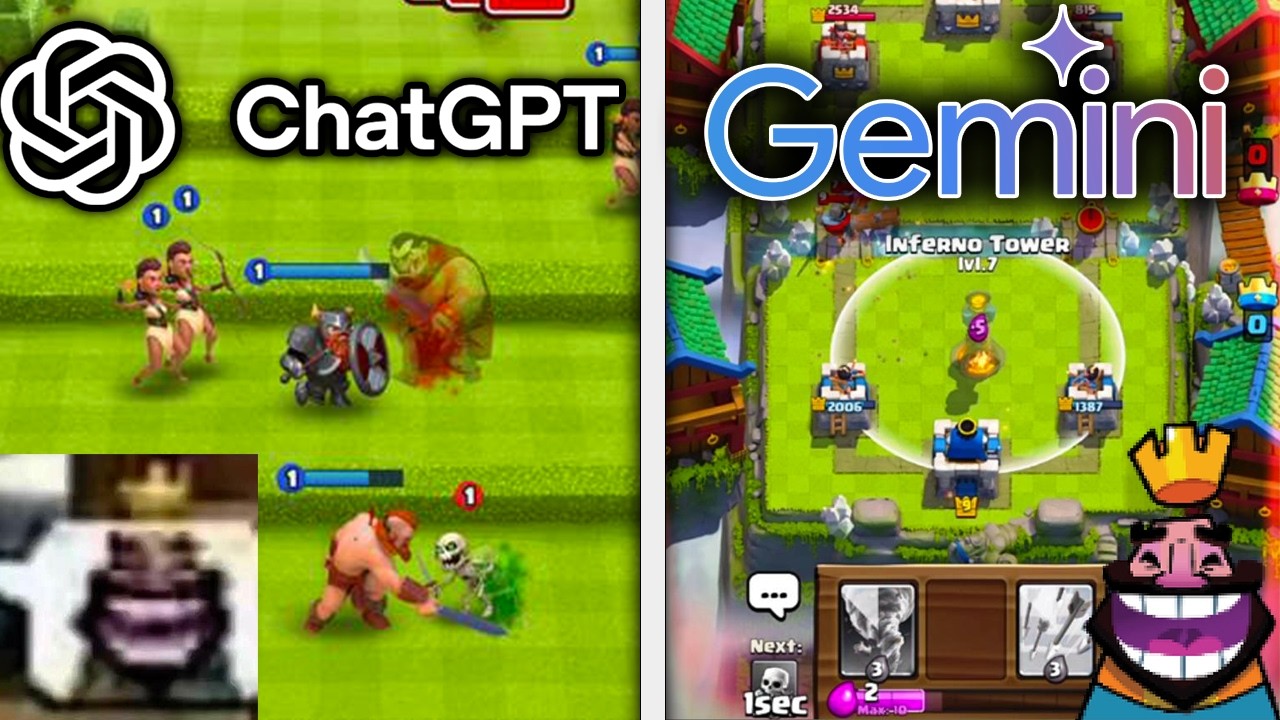 ChatGPT против Gemini создаёт Clash Royale с нуля