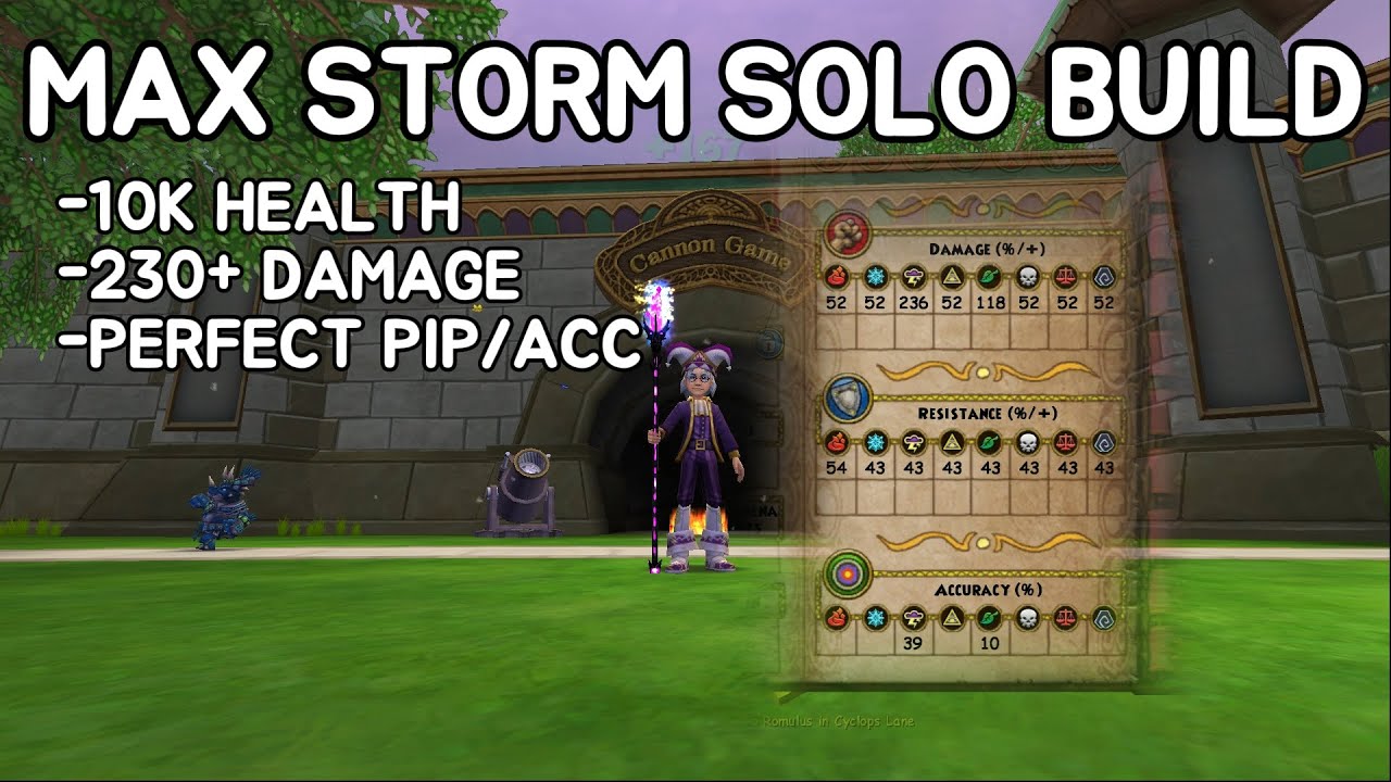 Wizard101 - Max Storm Solo Build Guide