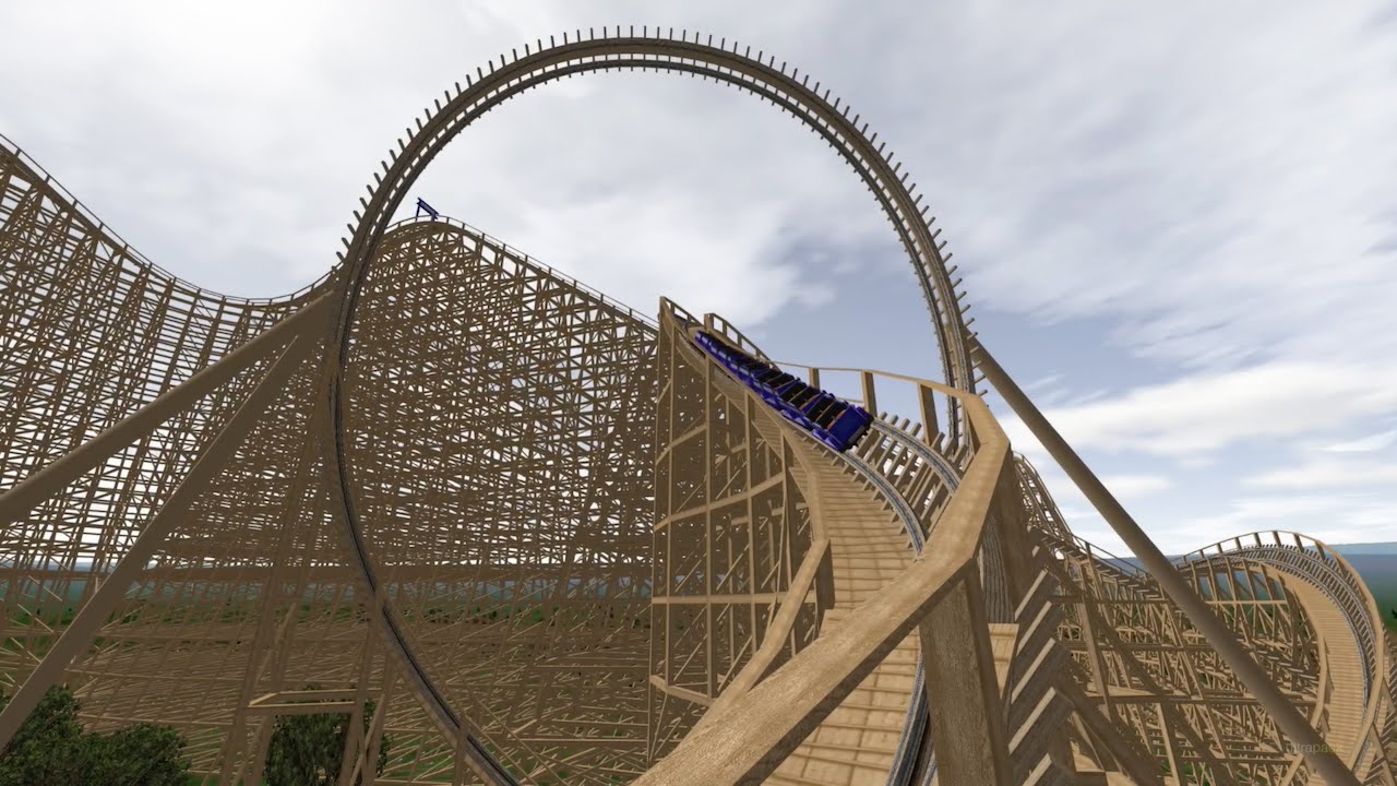 Carolina Giant - 200+ Foot tall looping wooden coaster (The ultra pack #074) NoLimits Coaster