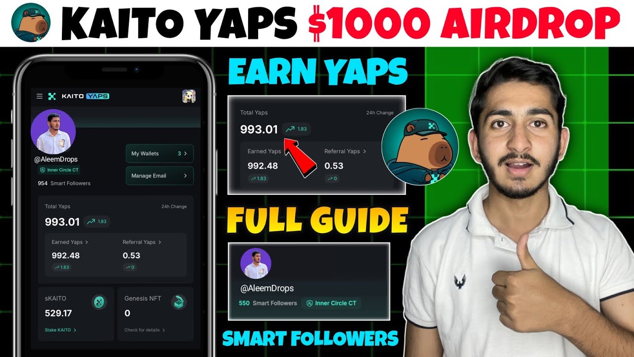 Kaito Airdrop Complete Guide | Kaito Yaps Airdrop | Kaito Smart followers | Kaito yapper airdrop