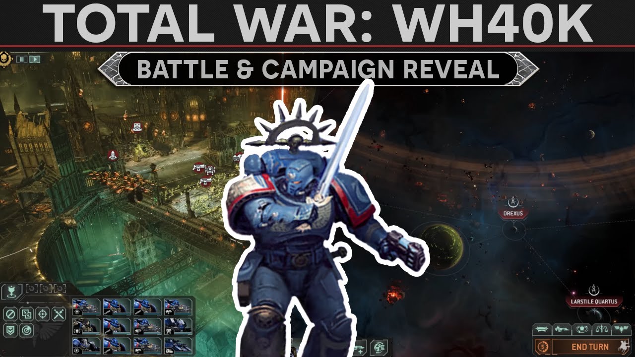 Total War: Warhammer 40k — Презентация карты сражений и кампании (ГЕЙМПЛЕЙ)