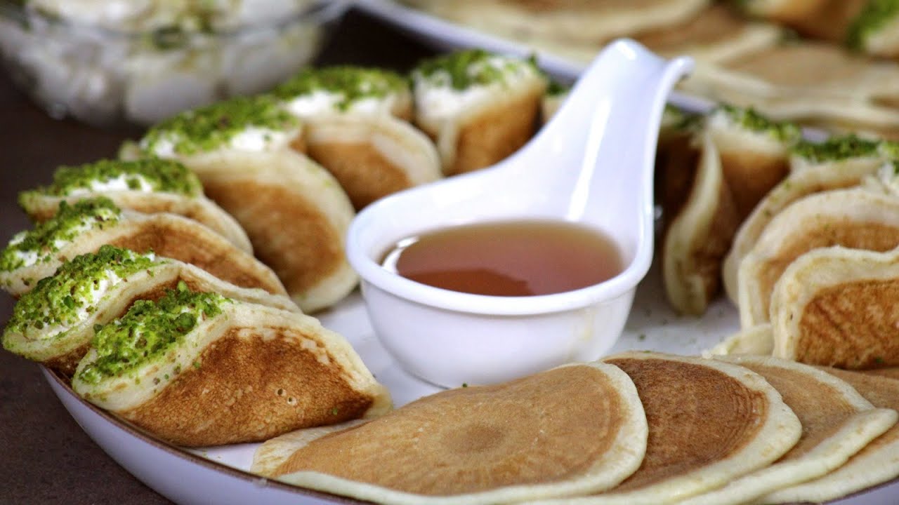 Atayed recipe / lebanese Atayef with ashta /How to make Qatayef (Katayef or Atayef)