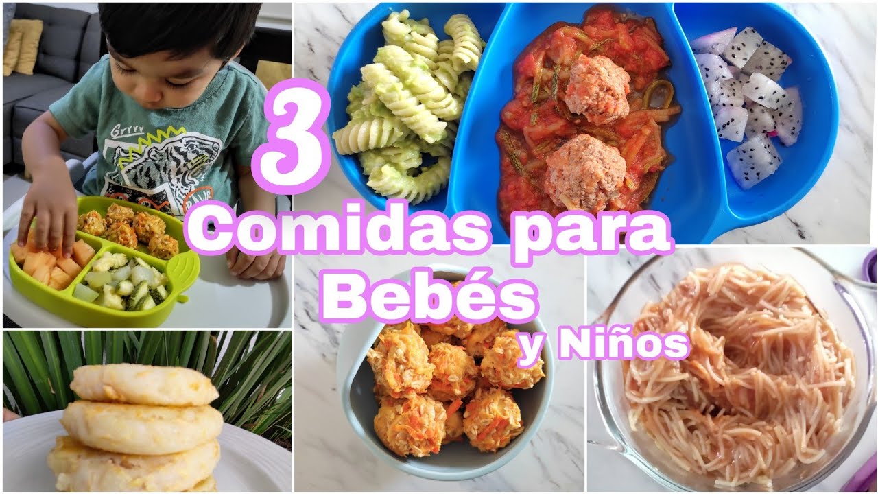 COMIDAS PARA BEBÉS 1 AÑO _ RECETAS PARA BEBÉS BLW _ MENÚ SALUDABLE 🥣👶🏻