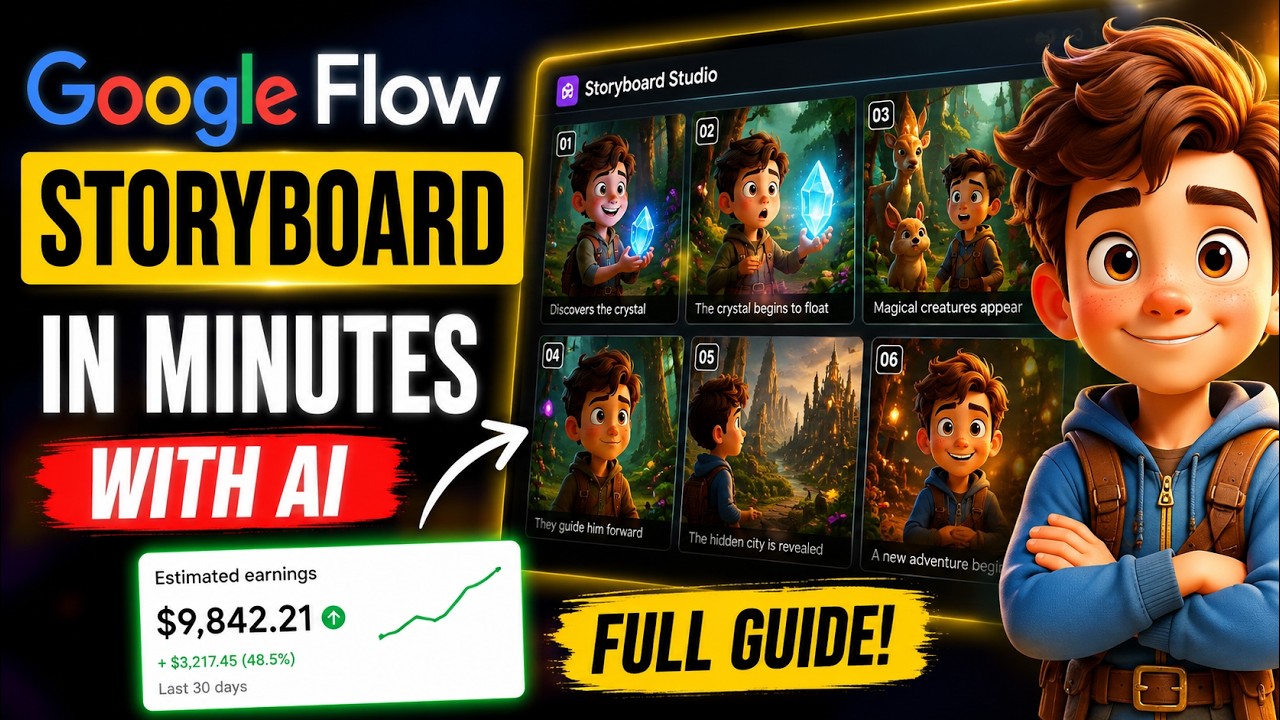 Turn Any Script Into a Visual Storyboard With Google Flow Tool in Minutes (Full Workflow)