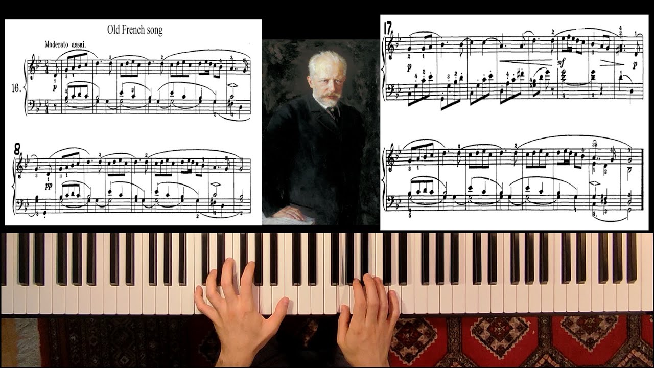 Tchaikovsky - Old French Song Op. 39 No. 16 from - Lesson / Tutorial