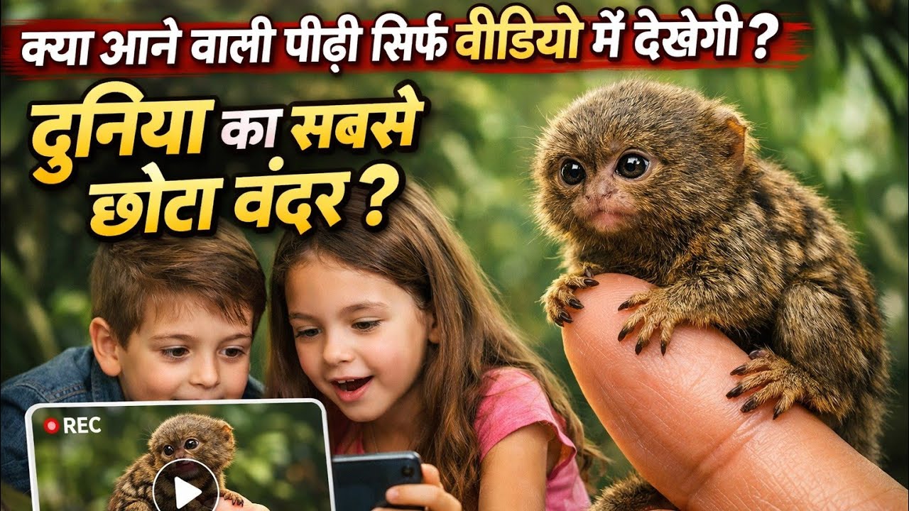 क्या आने वाली पीढ़ी सिर्फ वीडियो में देखेगी दुनिया का सबसे छोटा बंदर?😔😔