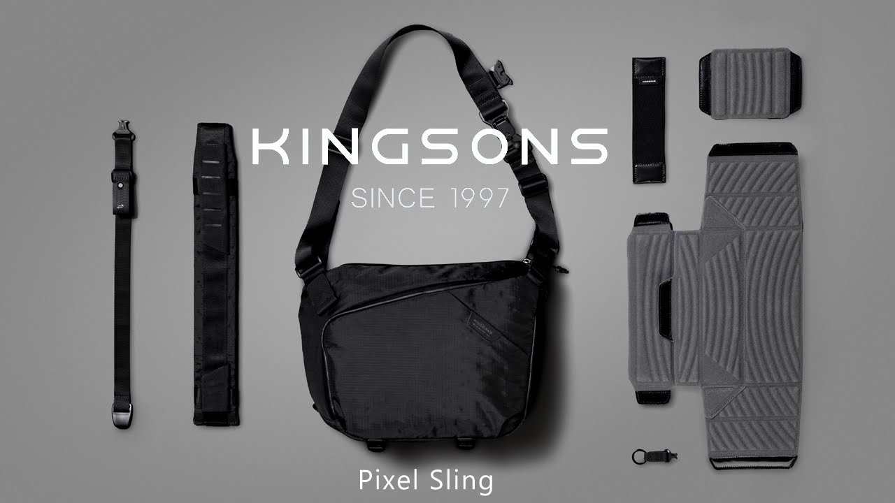 Kingsons Pixel Sling | 14inch PCやカメラも収納できるタフネススリング