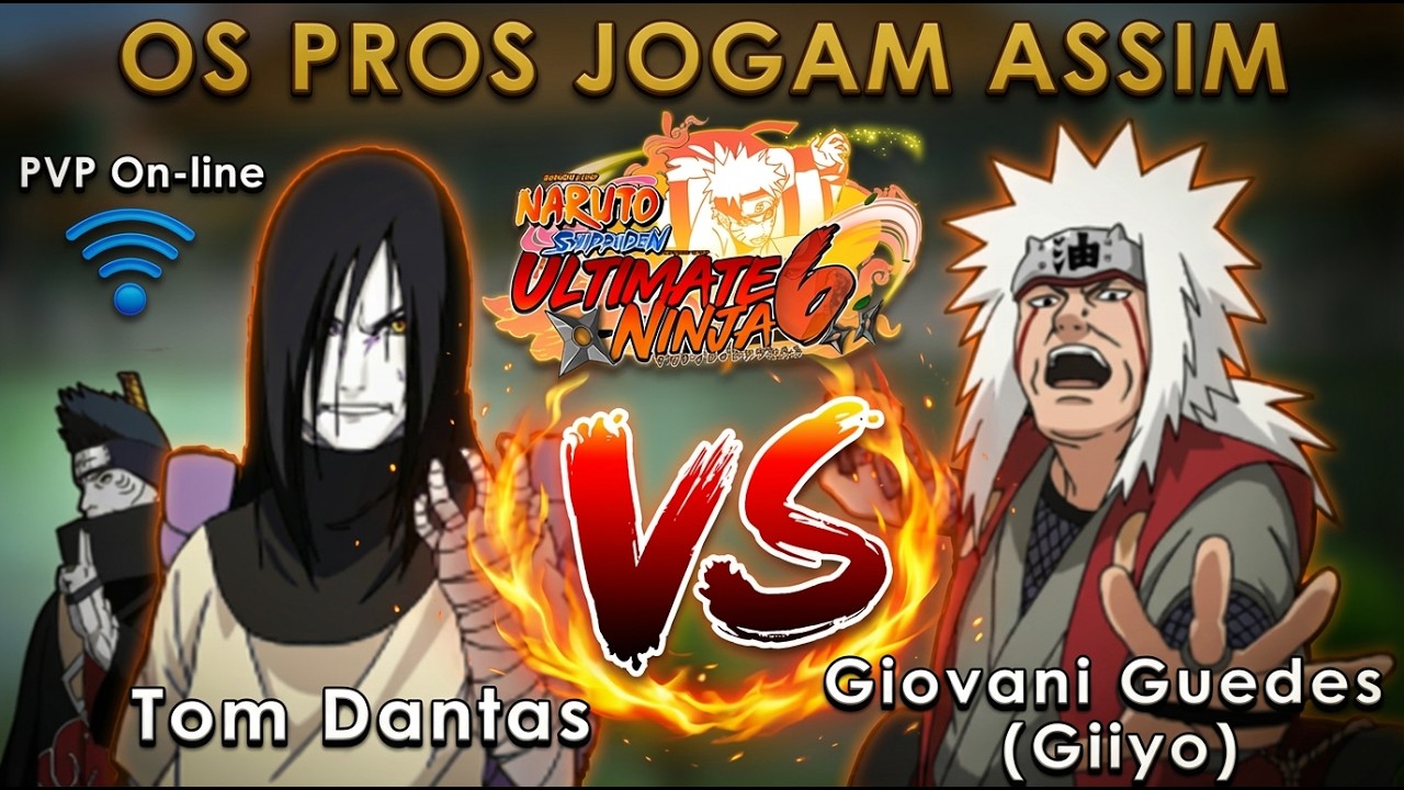 PVP ONLINE ÉPICO ENTRE PROS - Tom Dantas (Kisame/Orochimaru) vs Giiyo (Jiraiya) - NUN6