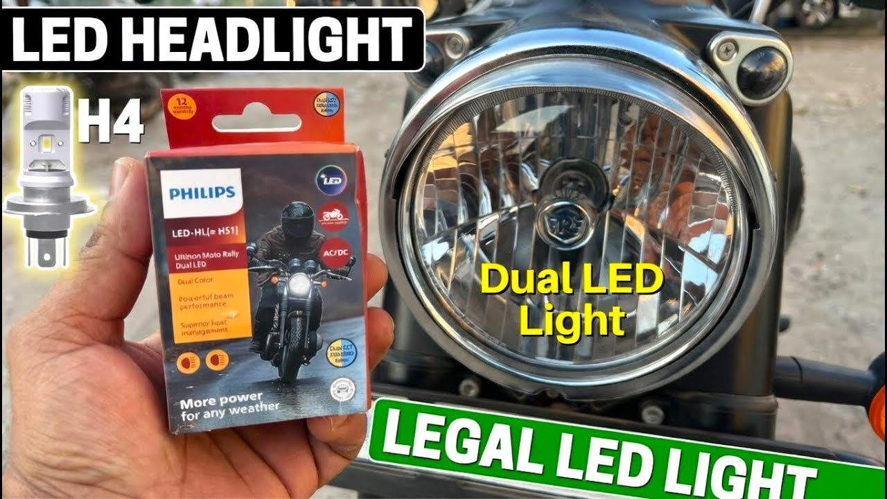 Legal LED HEADLIGHT for Bike & Scooter - Philips Dual LED Light Review