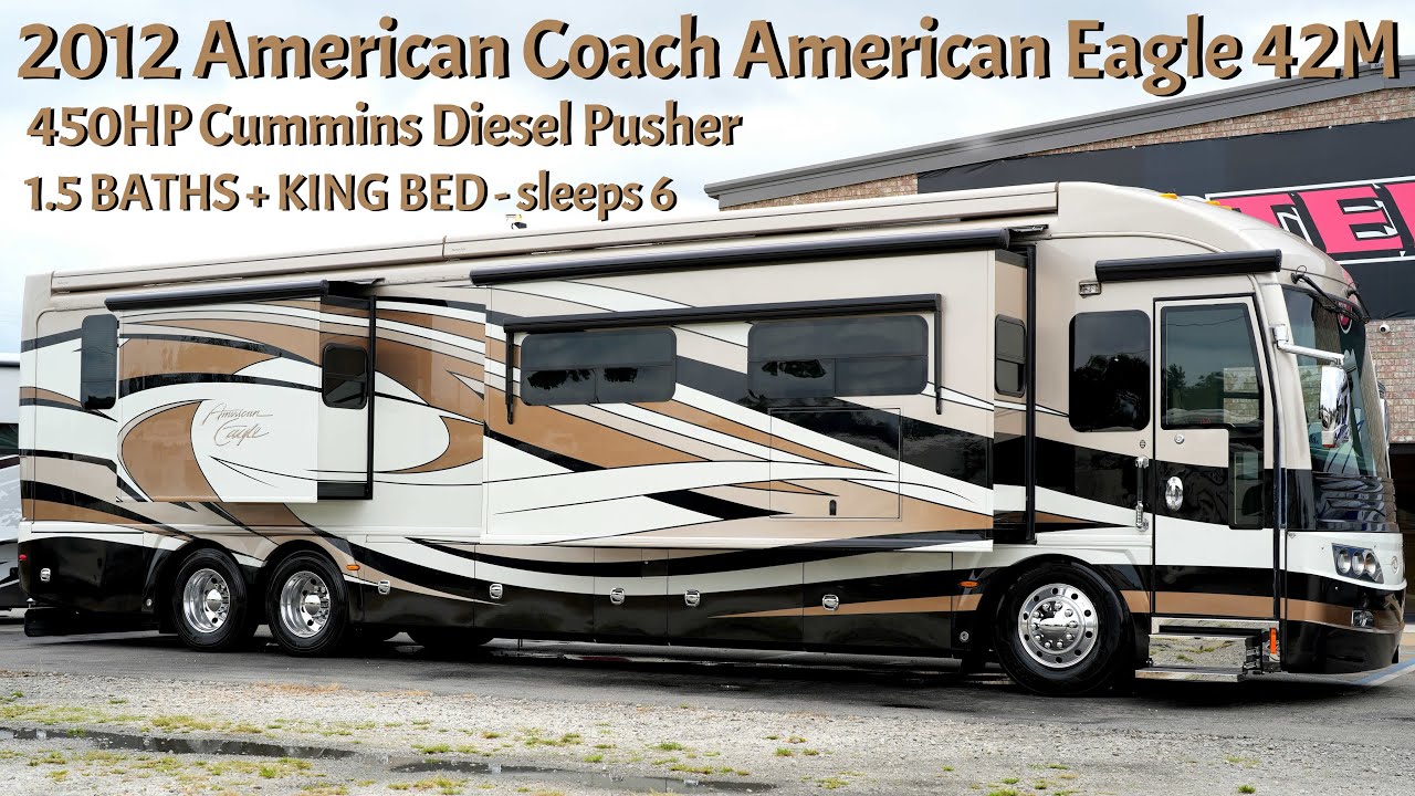 2012 American Coach American Eagle 42M A Class 450 л.с. Cummins Diesel Pusher в автодоме Porter’s...