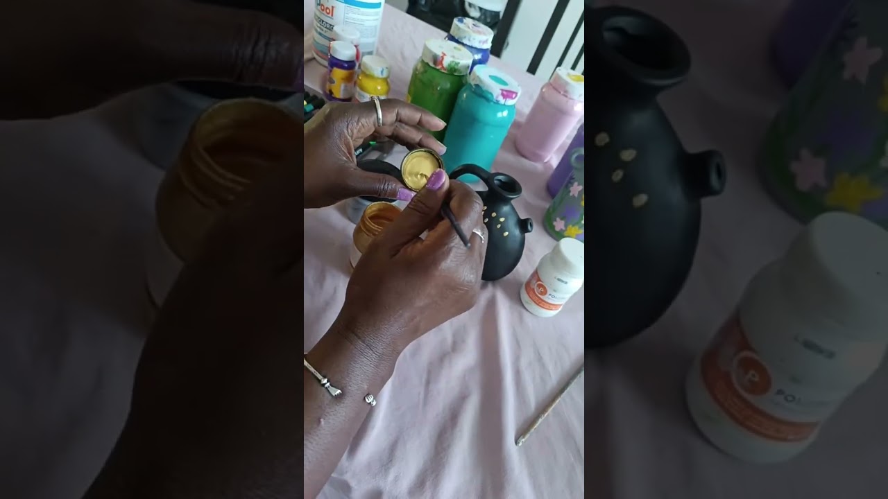 Painting Ceramic Pots - Live highlight 