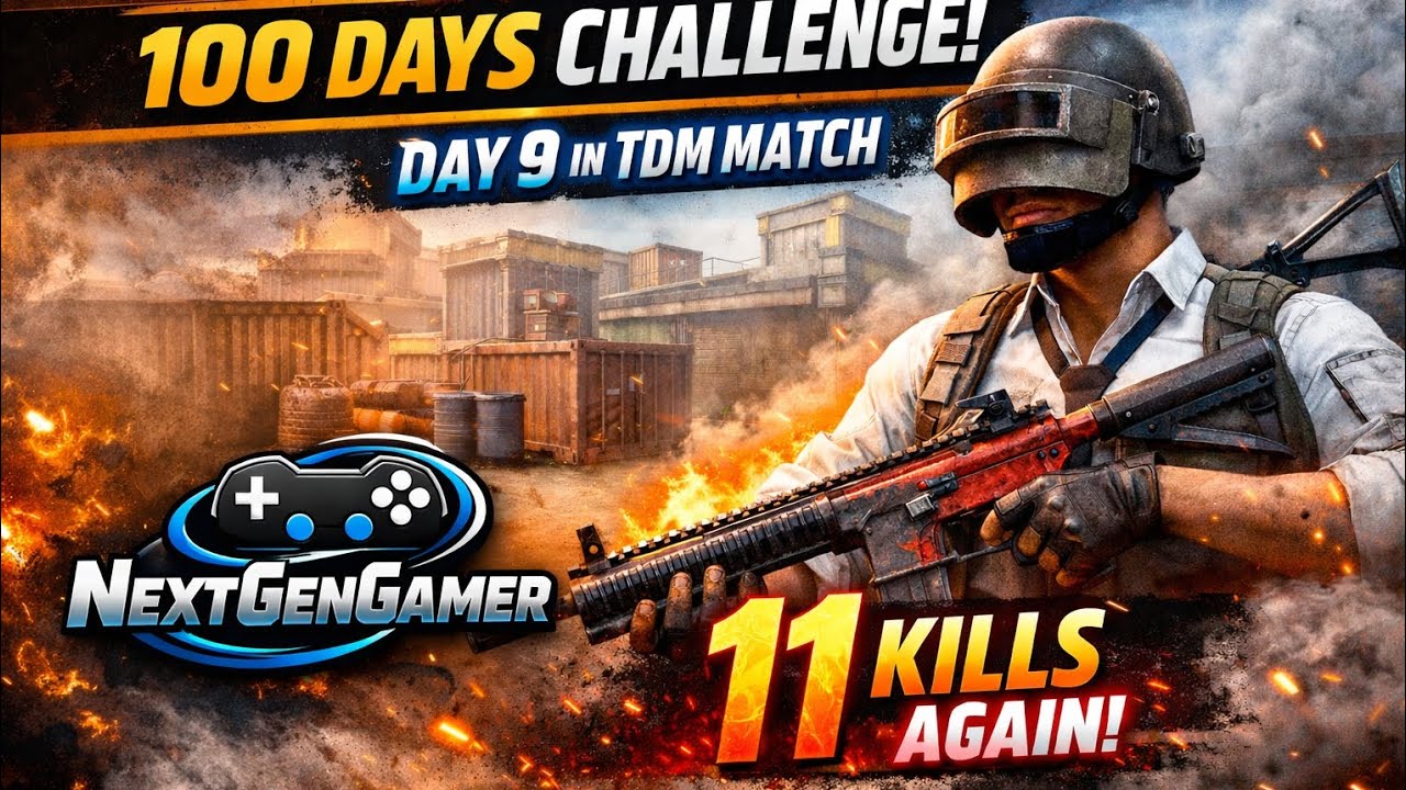 100 Days BGMI Challenge 🔥 Day 9 | TDM 11 Kills Again 😈 | NextGenGamer
