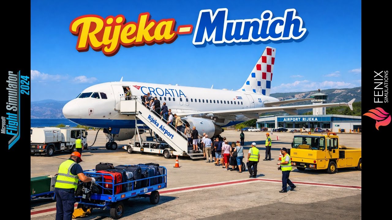 ✈️ Croatia Airlines A319 | Rijeka 🇭🇷 → Munich 🇩🇪 | Realistic Flight | MSFS 2024 ✈️