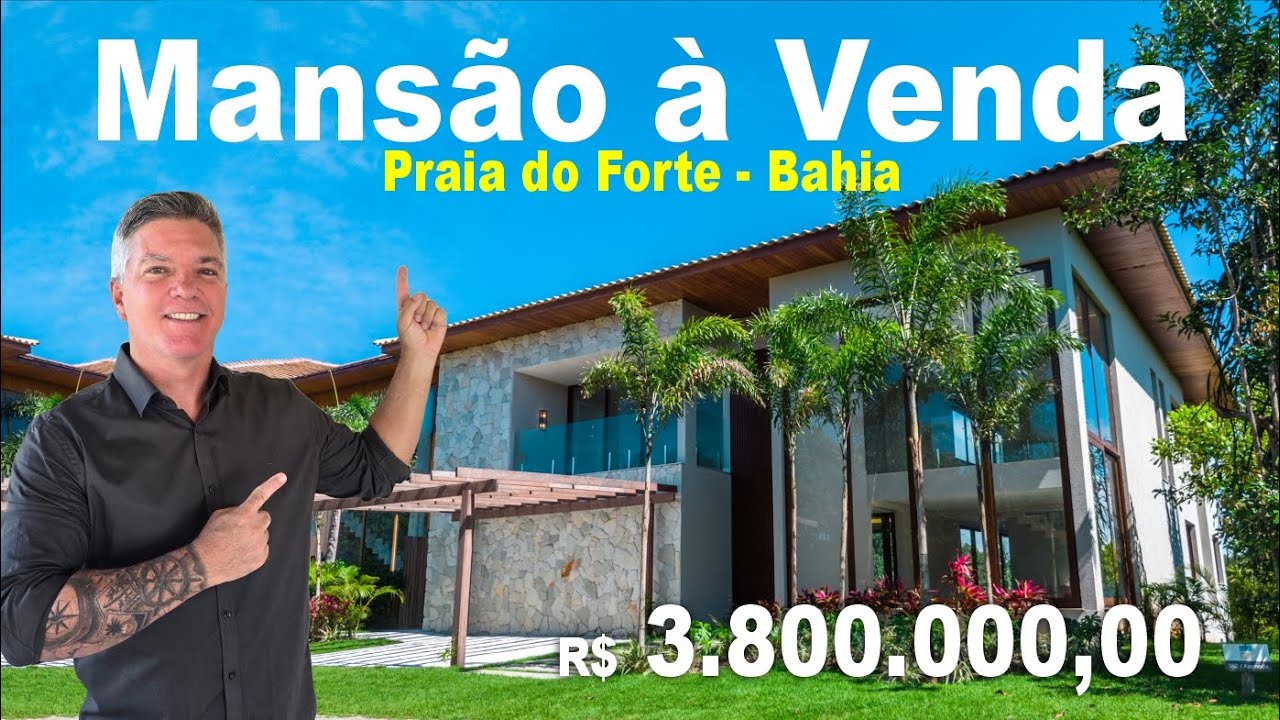 MANSÃO DE R$ 3.8 MILHÕES À VENDA - PRAIA DO FORTE - BAHIA