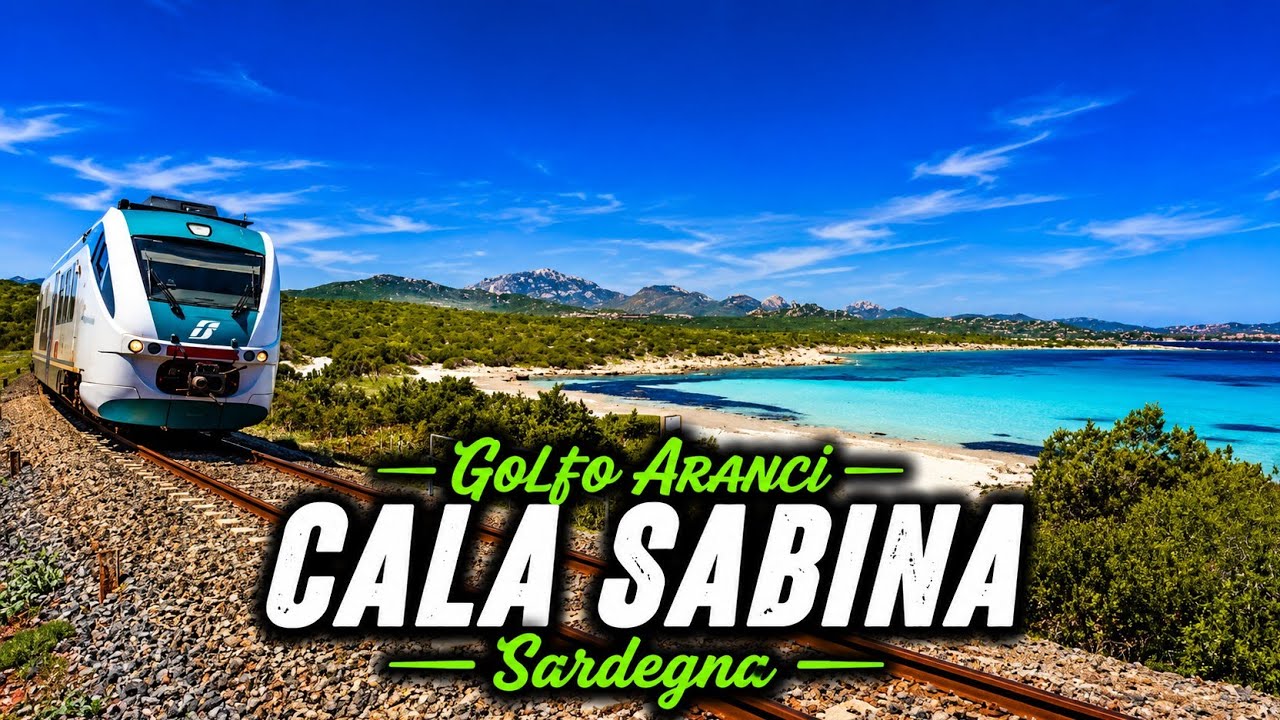 CON IL TRENO IN SPIAGGIA CALA SABINA GOLFO ARANCI SARDEGNA
