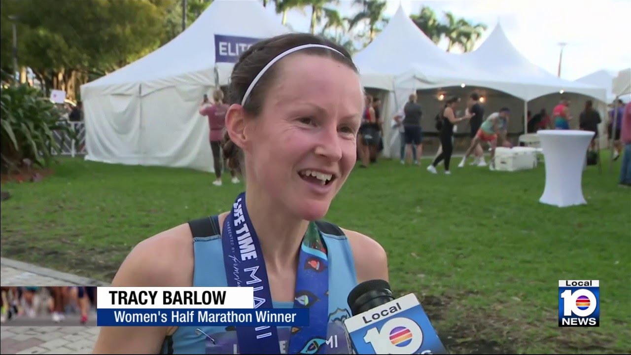 Runners take over streets in Miami and Miami Beach