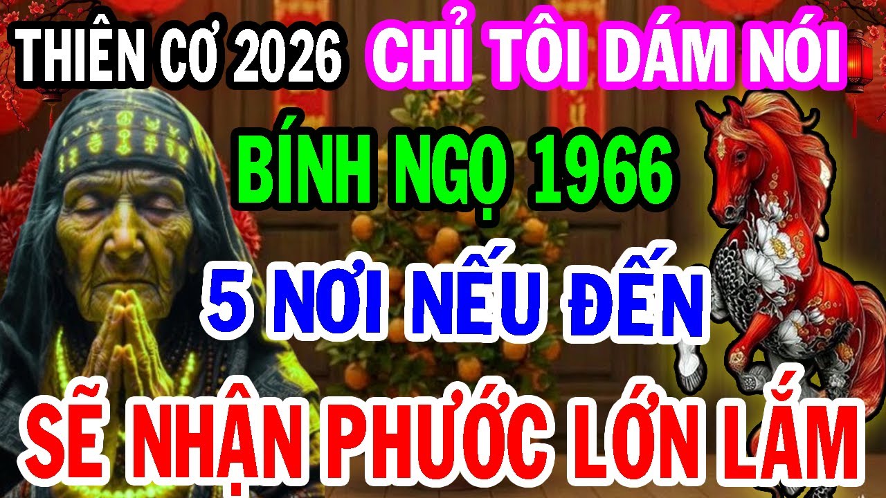 Chắc Chắn Điều Này Sẽ Xảy Ra Với Bính Ngọ 1966 Năm 2026 - 5 Nơi Nên Đến Chỉ Có Tôi Dám Nói.
