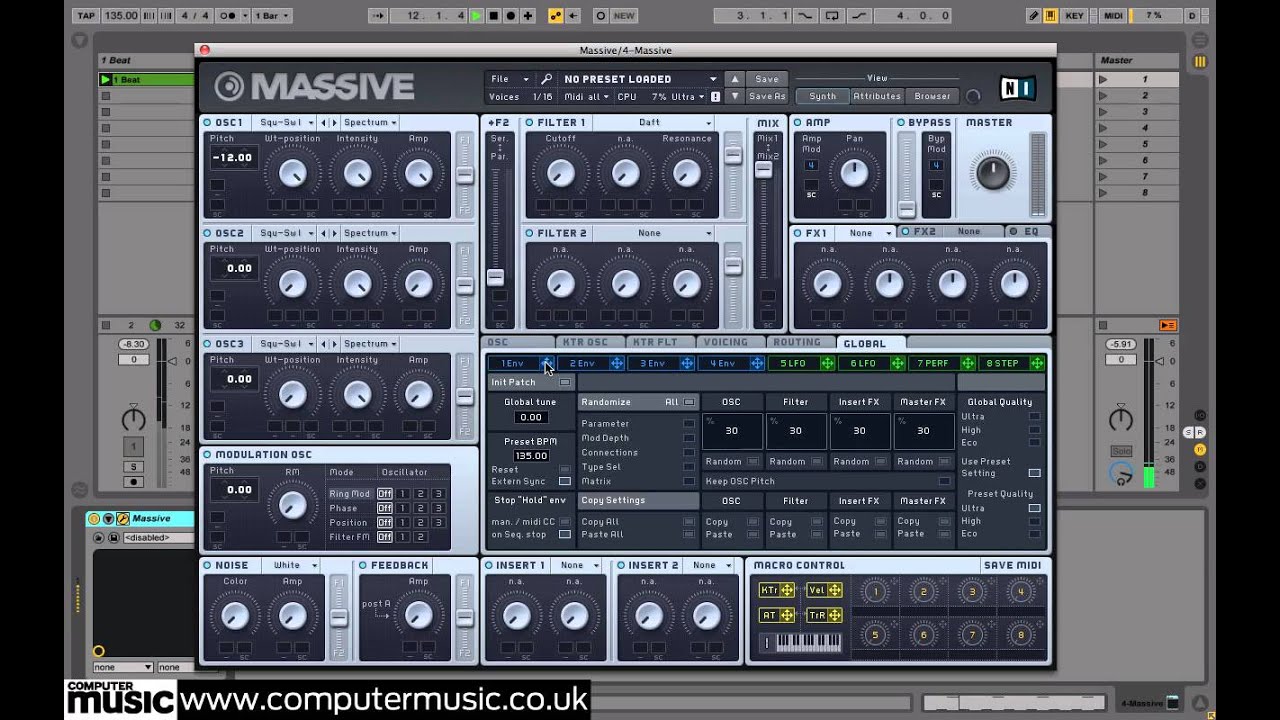 Creating a trance-style rolling bassline through layering