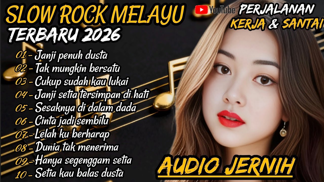 Album Slow Rock Melayu Viral Terbaik 2026//Janji Penuh Dusta💔cocok untuk menemani perjalanan&santai