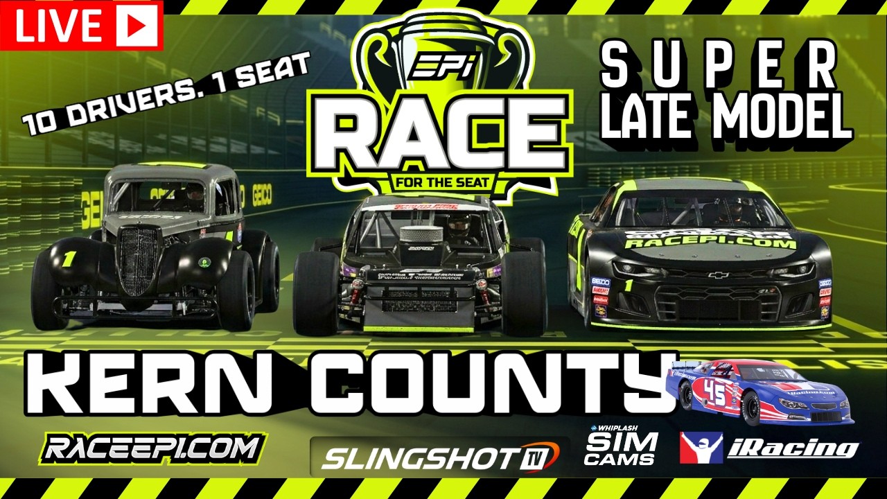 Short Track iRacing Late Models at Kern County | 10 Drivers. 1 Seat | Elite Performance Industries