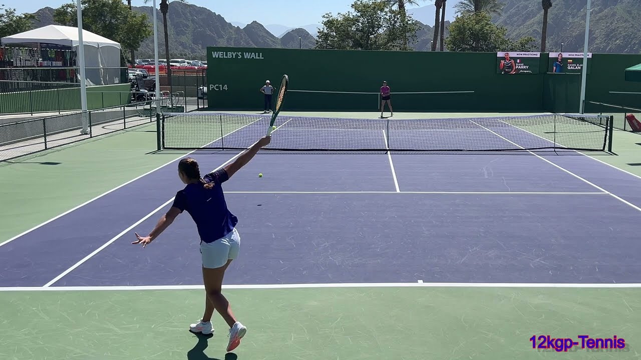 Diane Parry: Best 1-Handed Backhand in the WTA? [IW 2024 Practice + Slow Mo]