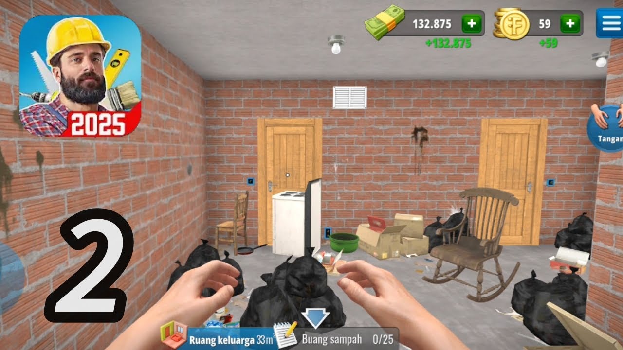 House flipper : desain rumah || gameplay tutorial - part 2 (android)