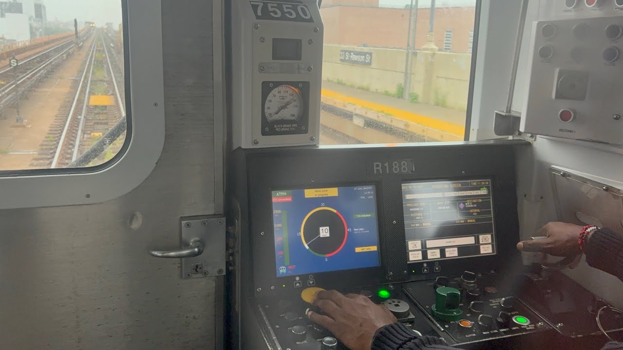 MTA R188 7 express train cab ride from Queensboro Plaza to Junction Blvd (first day of old 7x).
