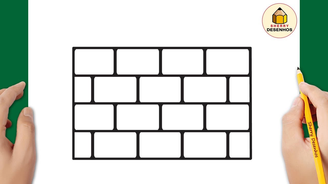 Como Desenhar uma Parede de Tijolos Passo a Passo