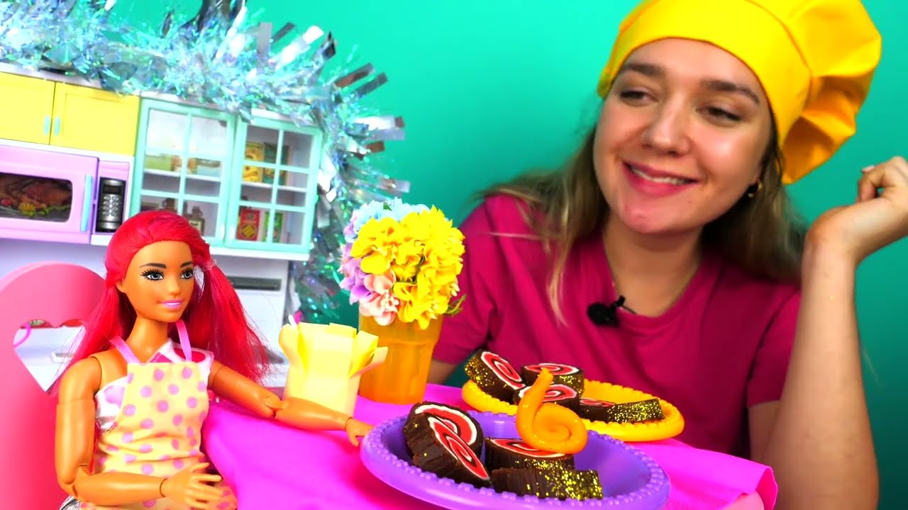 🎄La fête de Noël dans la maison de poupées de Barbie🎁Jeux pour filles en français