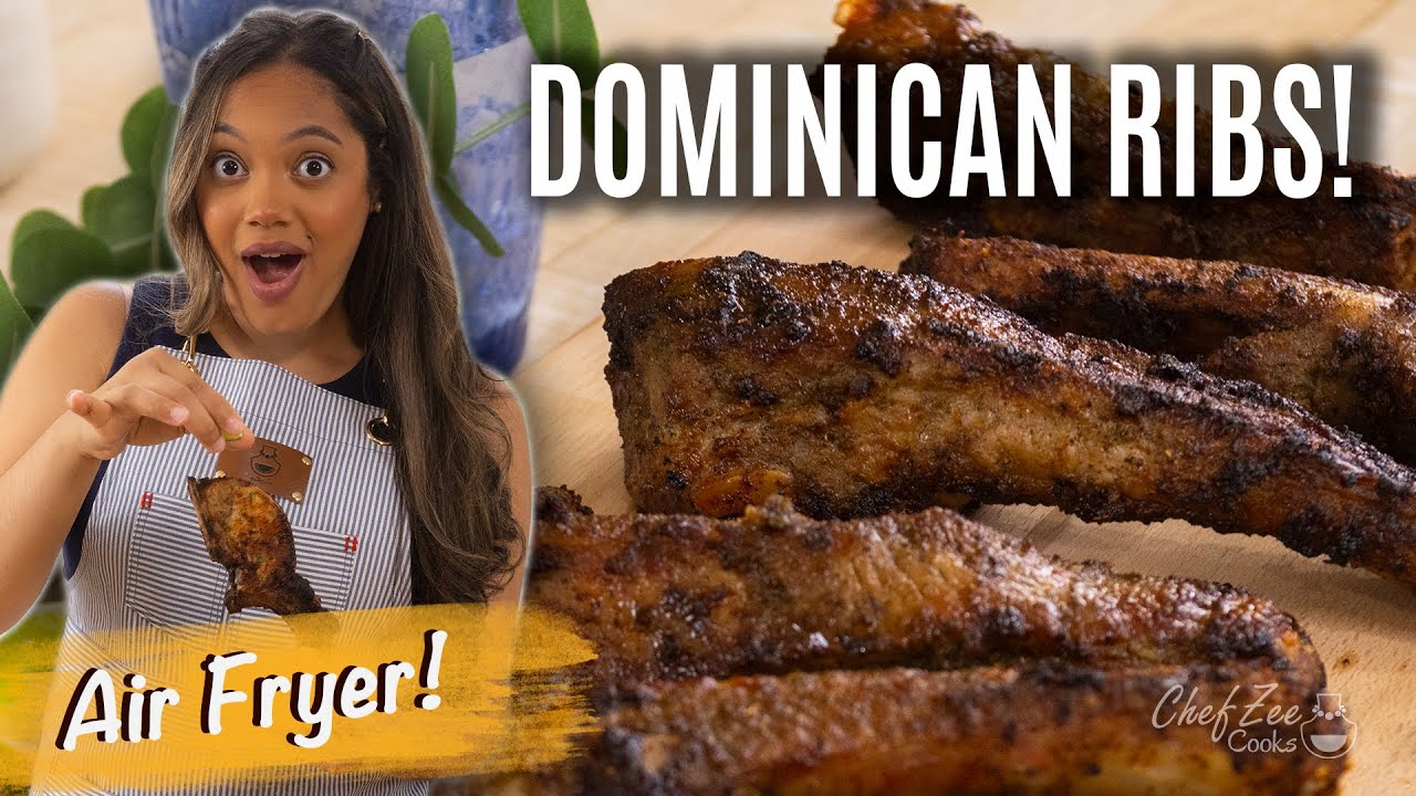 Air Fryer Dominican Style Ribs | Dominican Recipes | Chef Zee Cooks