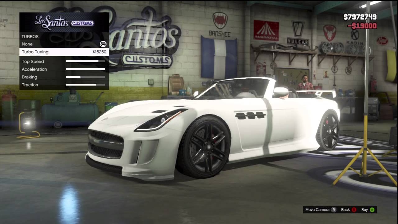 GTA 5: FULLY CUSTOMIZED Jaguar F-Type, Mercedes SLS (Benefactor Surano) Los Santos Customs+Gameplay