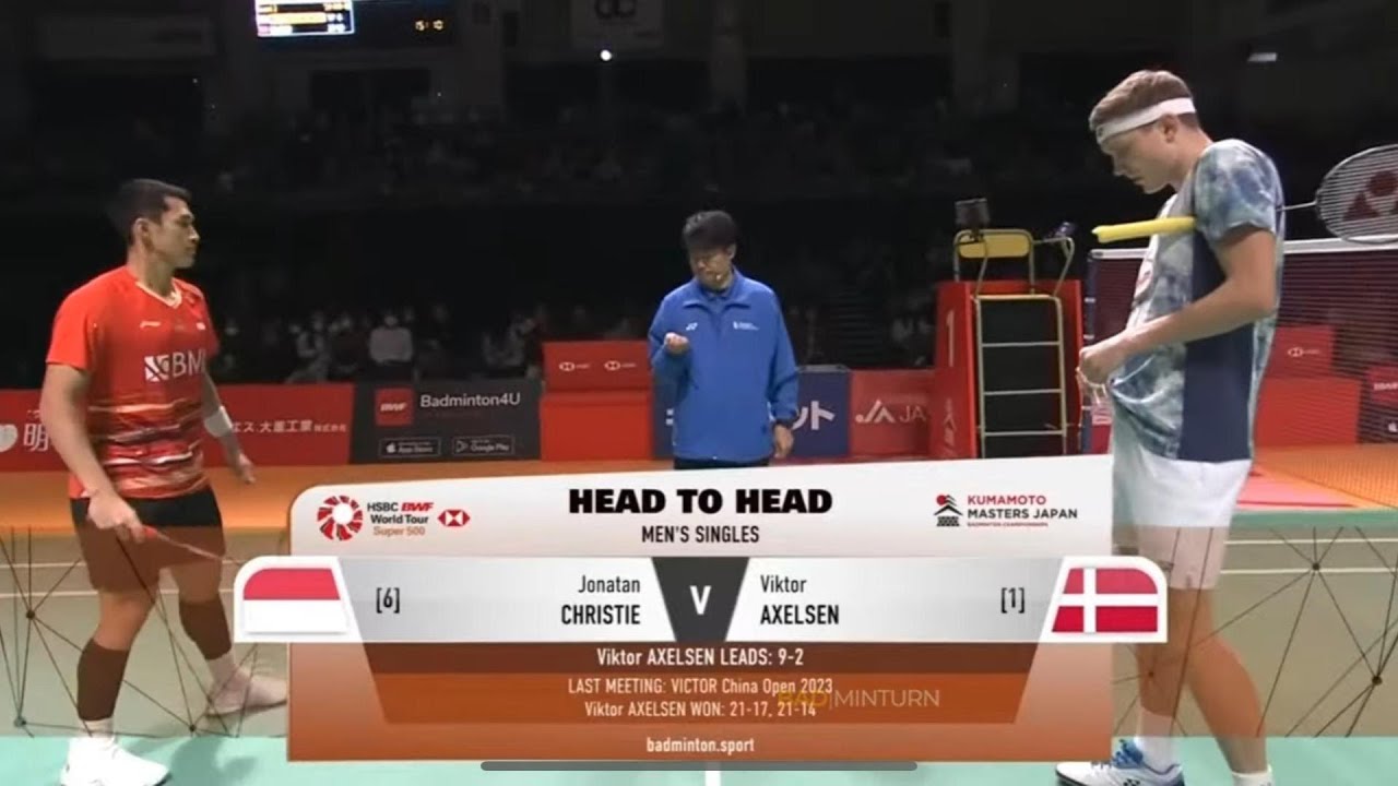 Jonatan CHRISTIE [INA] vs Viktor AXELSEN [DEN] | MS-QF | KUMAMOTO MASTERS JAPAN 2023