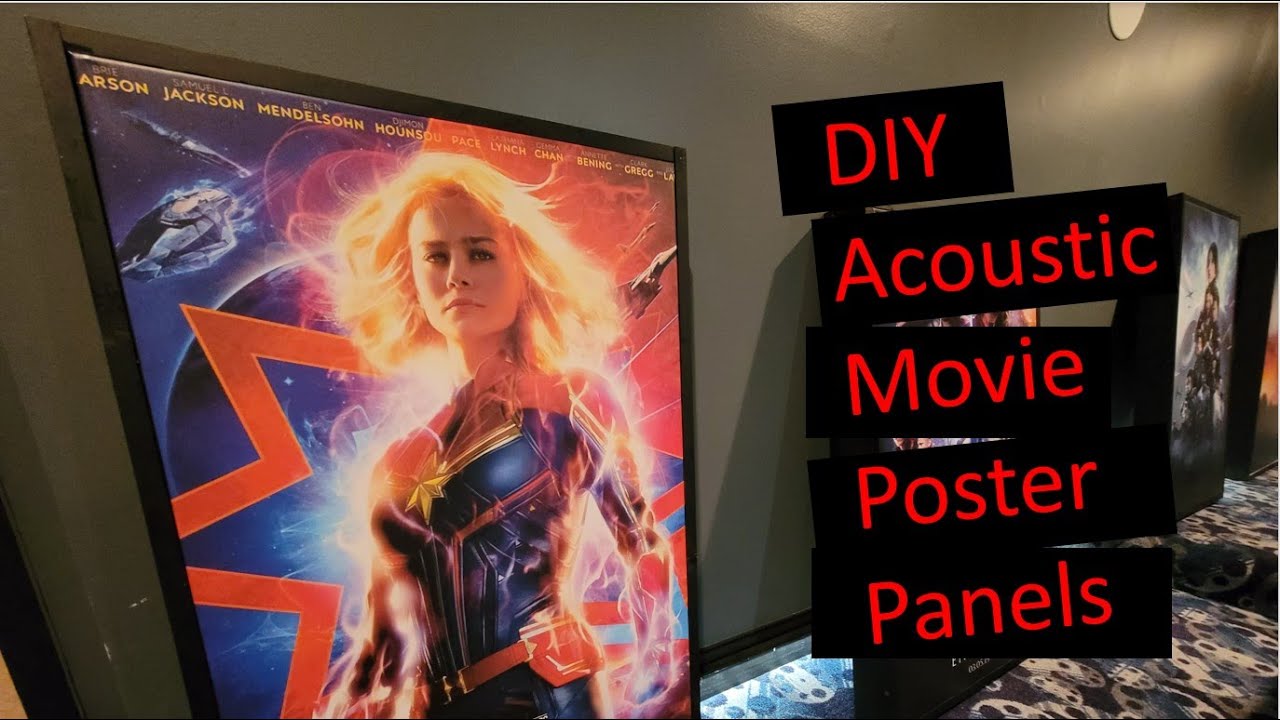 DIY- 2021 Home Theater Project Update, Movie Poster Acoustic Panels