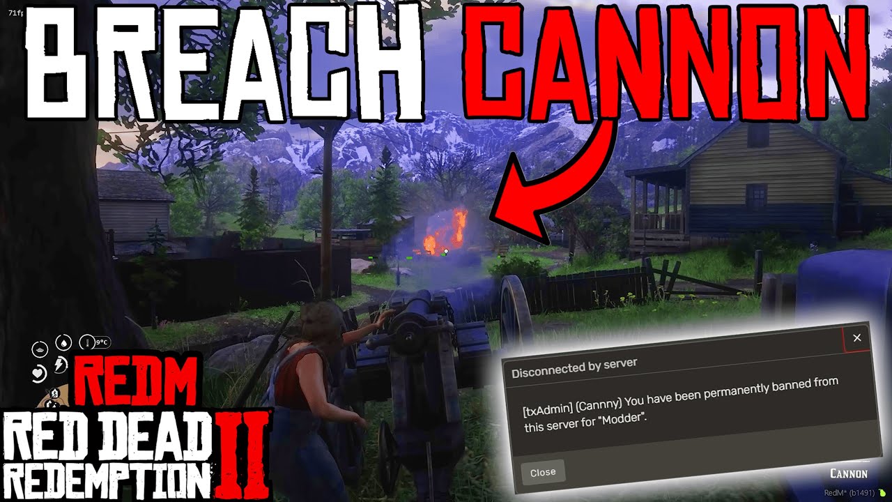 Using Breach CANNON & Giving GUMMERS (Red Dead RP)