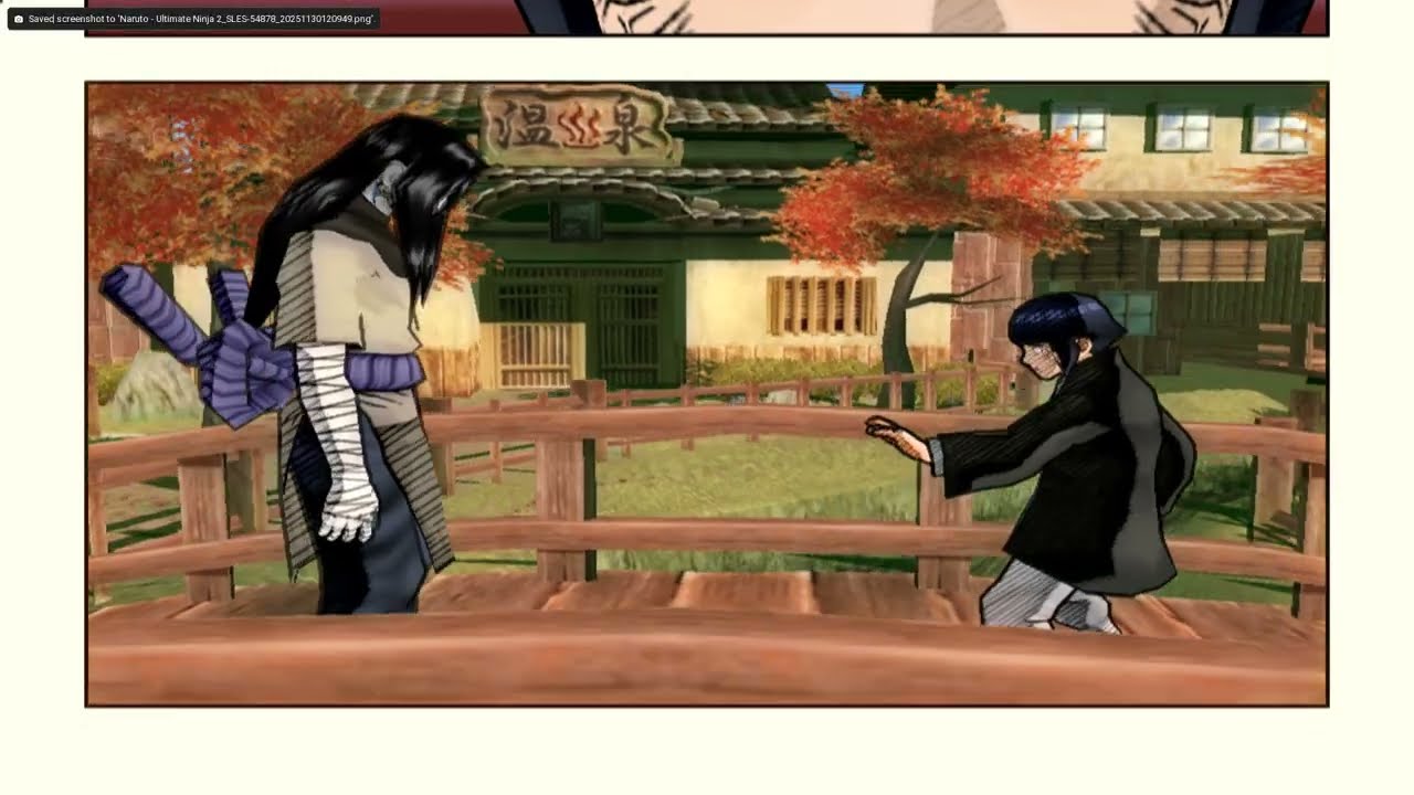 Orochimaru (Sealed) Vs (Byakugan) Hinata:Naruto Ultimate ninja 2