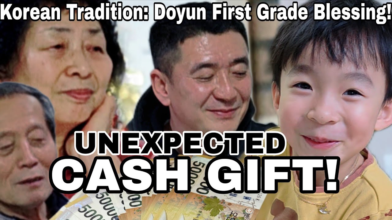 CASH GIFT SURPRISE! | Grandma Made Him cry! 😢 | Korean filipina family!