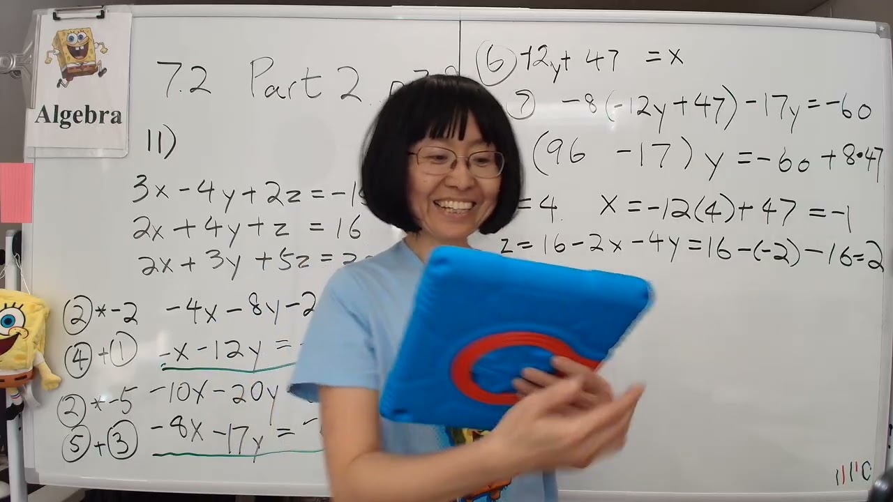 Algebra Chapter 7.2 Part 2 of 3 Systems of Linear Equations Three Variables Openstax