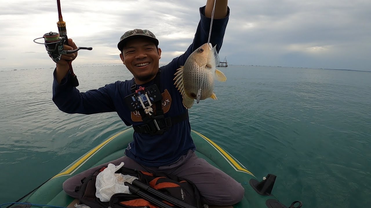 Perdana Mancing Dengan Perahu Karet Bersama om @wayanfishing7818 di Spot Tiang Keramat. Part 1.