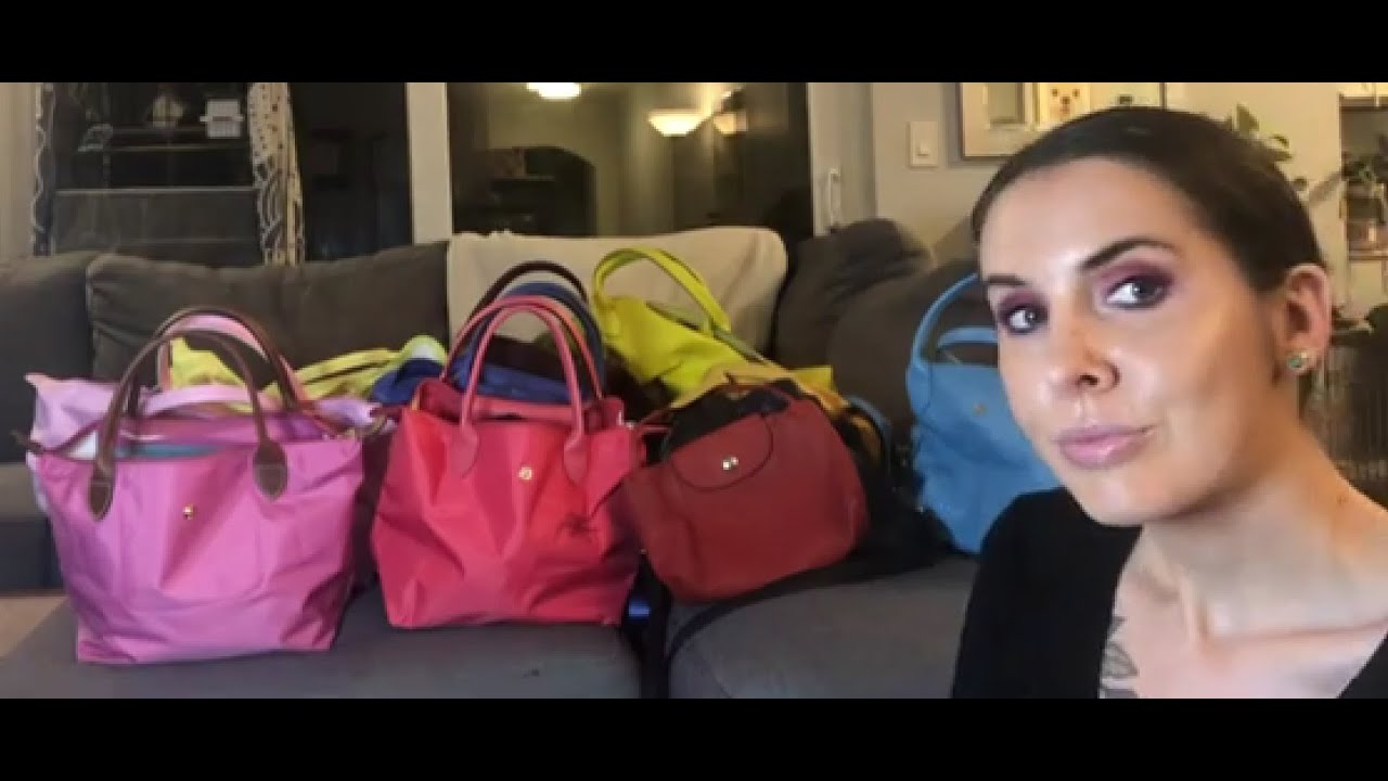Longchamp le pliage bag collection: le pliage original, Green, and le pliage cuir