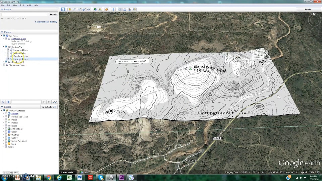 Визуализация контурных (топографических) карт в Google Earth