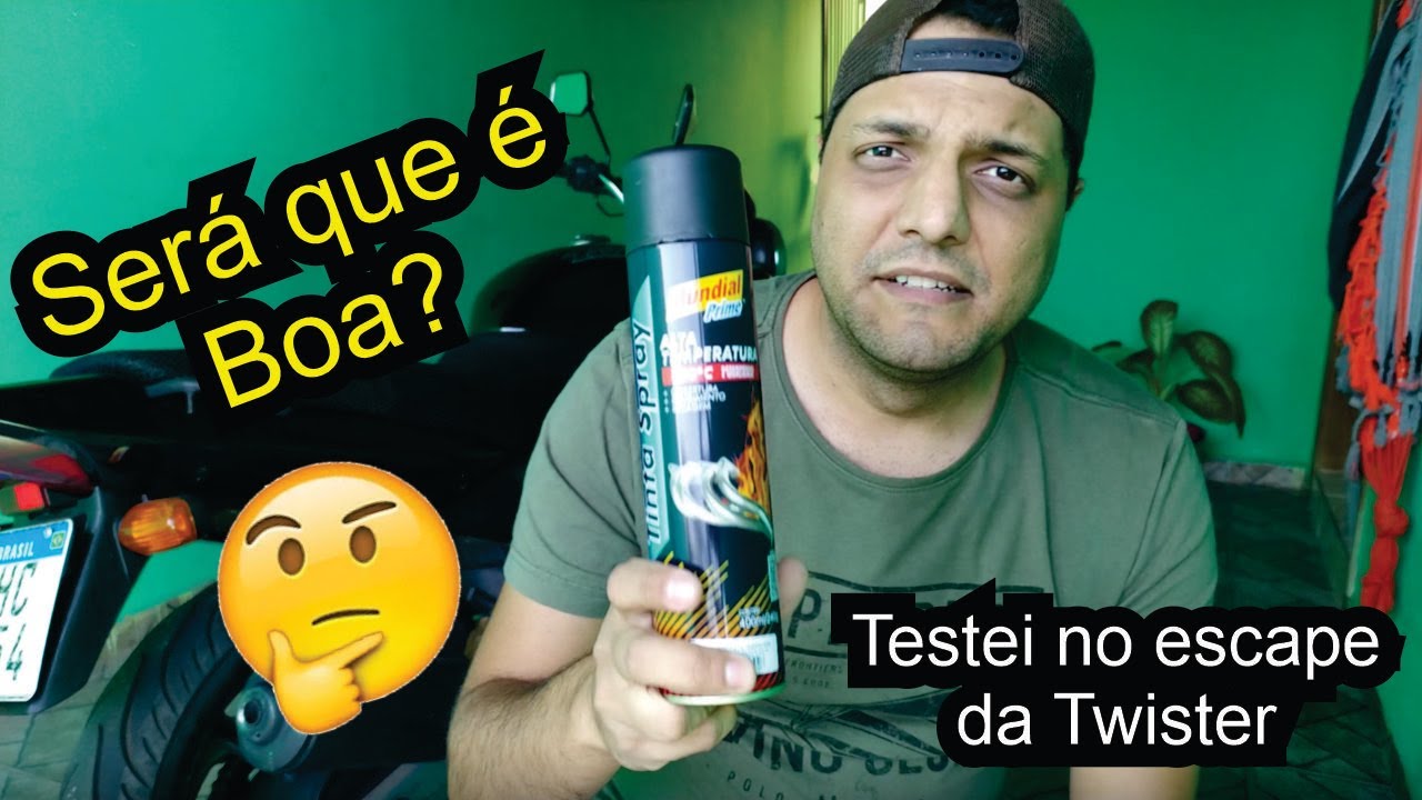 Pintura do Escapamento da CBX 250 Twister com a Tinta da Mundial Prime 600º! Será que vai aguentar?