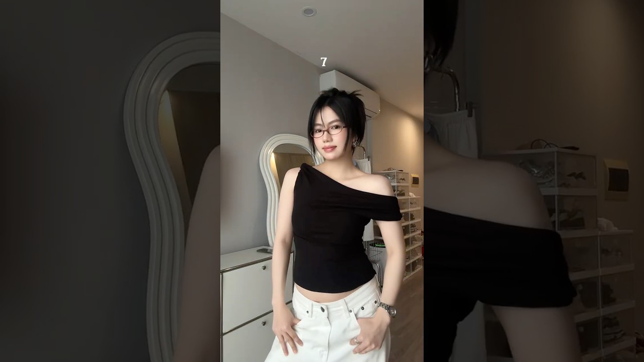 &Aacute;o thun nữ tay ngắn lệch vai trễ vai đẹp trơn shopee gi&aacute; rẻ TRANGCLOTHINGG