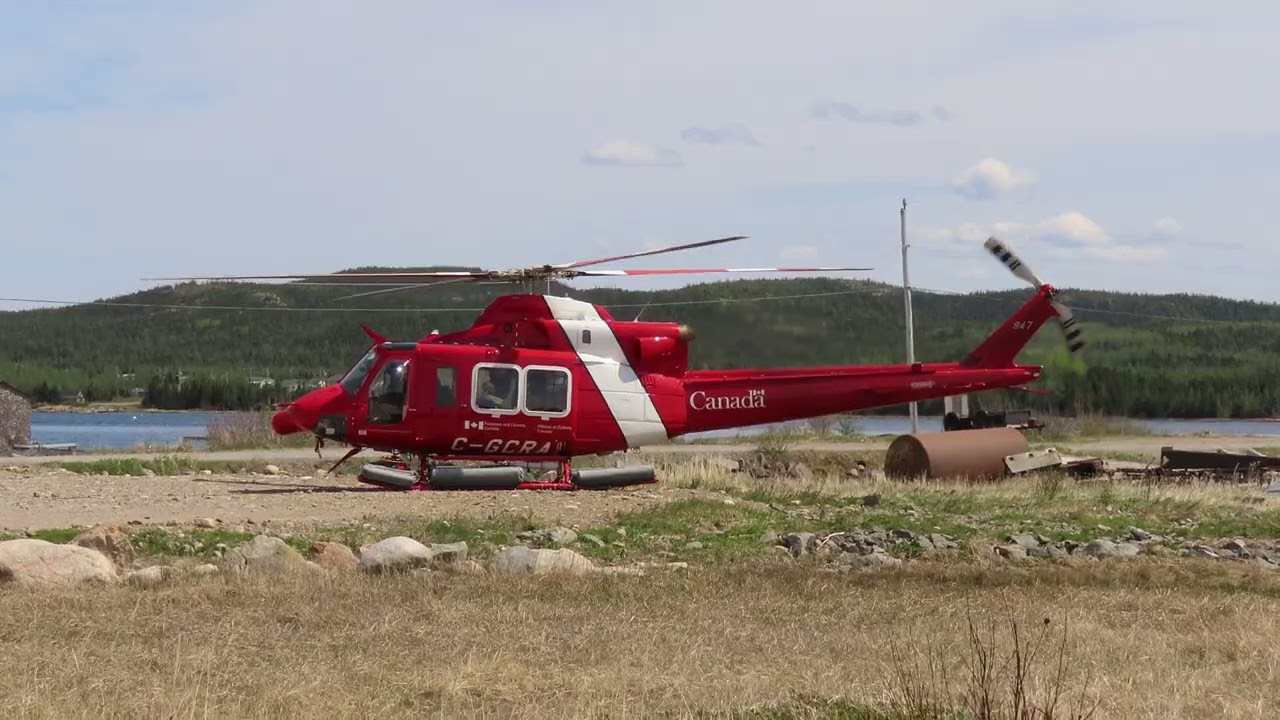Canadian Coast Guard Bell 412 Startup and Takeoff