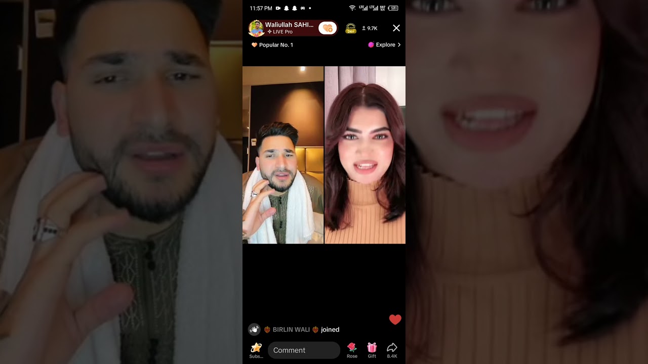 waliullah aw faryal funny live TikTok gupshup| waliullah TikTok live | part 5