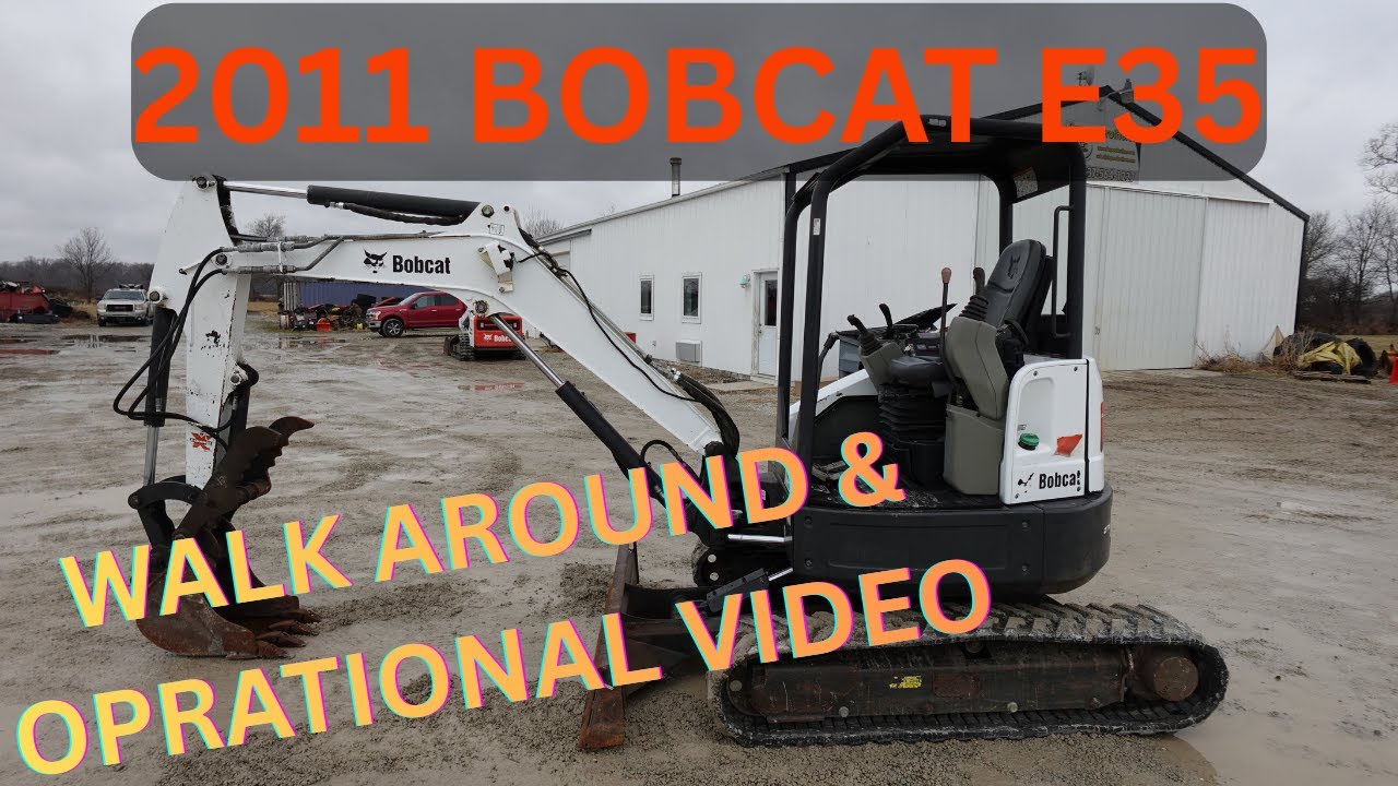 Видеообзор и демонстрация работы экскаватора Bobcat E35 2011 года выпуска. Цена: 23 900 долларов.