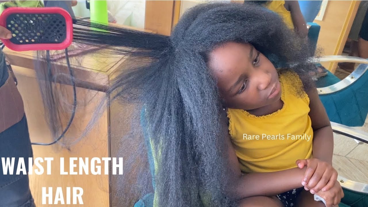 We Blow Dried Her Natural Hair In Ghana 🇬🇭 At Eden Healthy Hair Salon