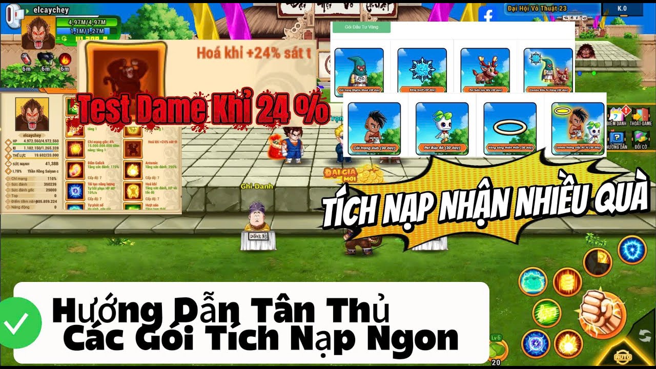 Ngọc Rồng Awaken - Hướng Dẫn Tân Thủ Các Gói Tích Nạp Ngon